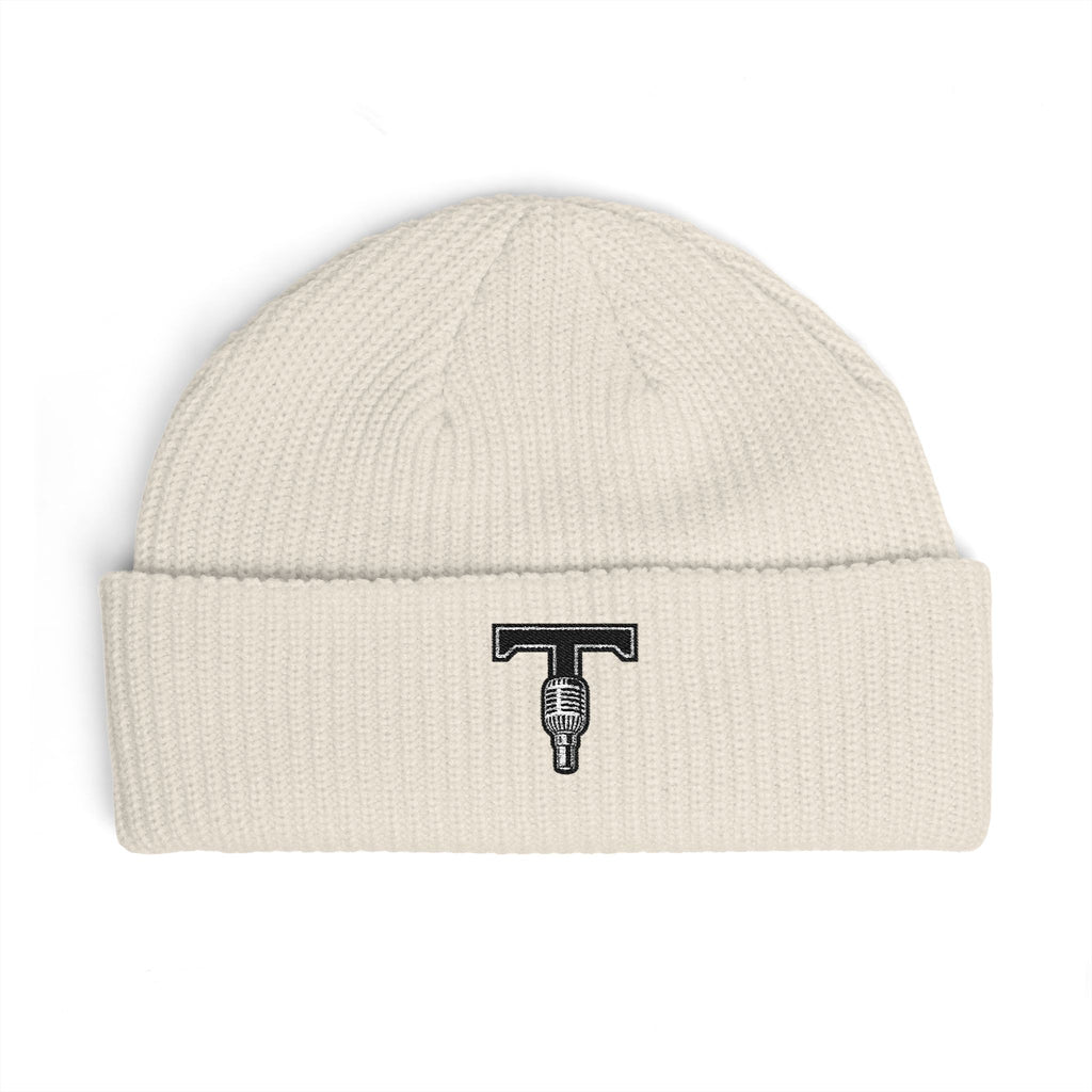 Embroidered Bull Skull Cuff Beanie — Western Winter Knit Hat