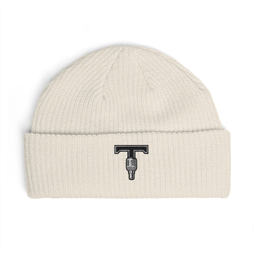 Embroidered Bull Skull Cuff Beanie — Western Winter Knit Hat