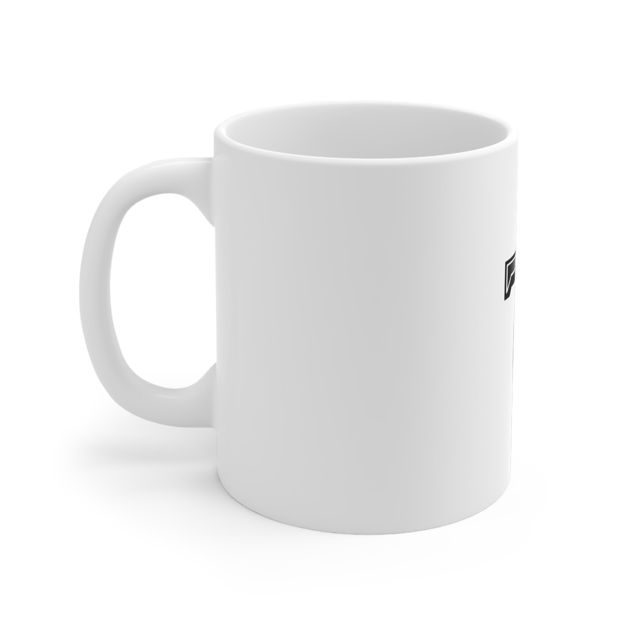 Podcast Host Microphone Mug — 'T' Logo Ceramic Coffee Cup, 11oz