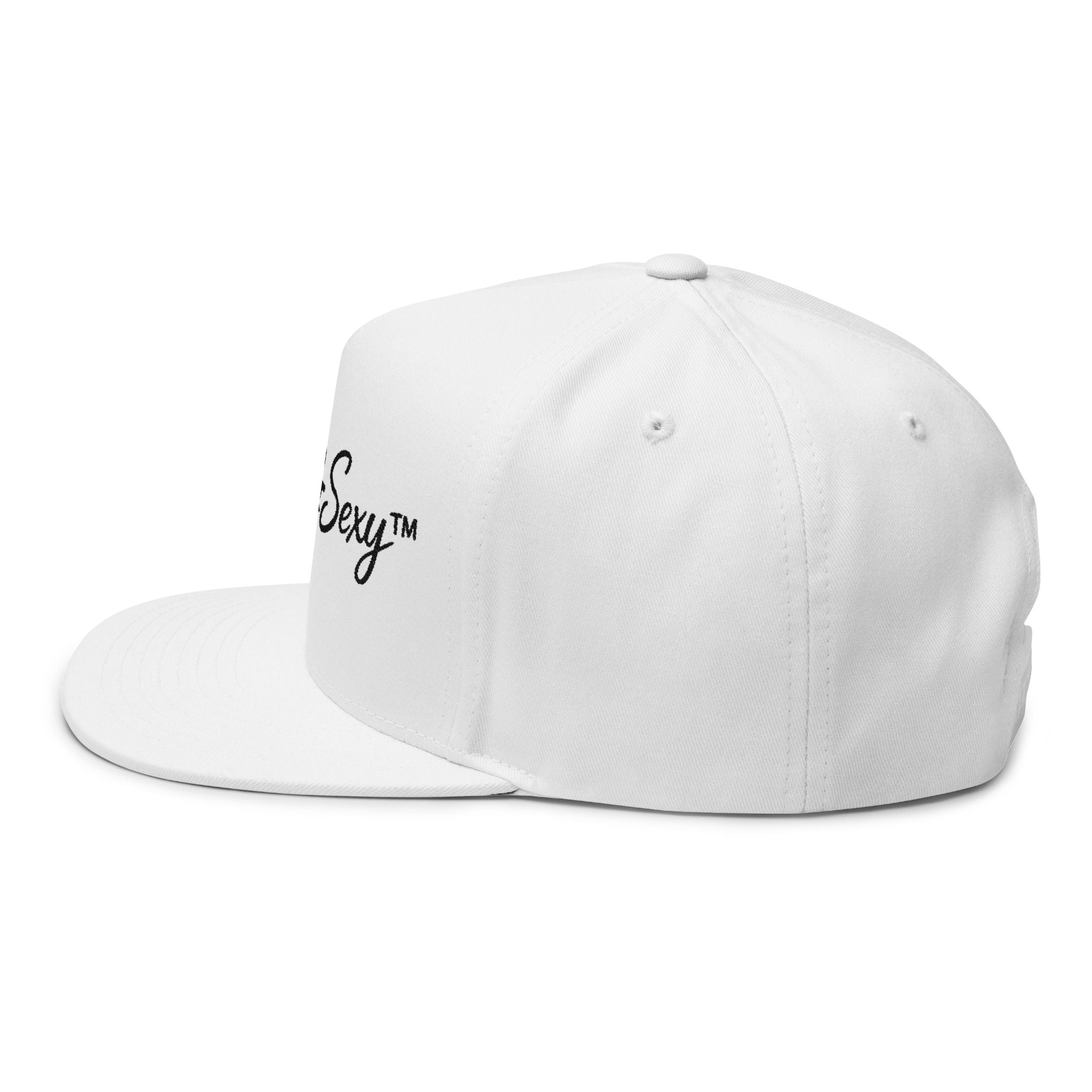 Flat Bill Cap — "Grown & Sexy" Embroidered Snapback Hat